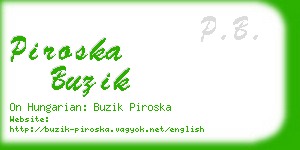 piroska buzik business card